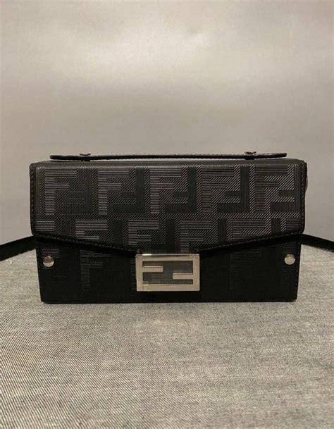 fendi soft trunk|Soft Trunk Tas Zwart Leer FF .